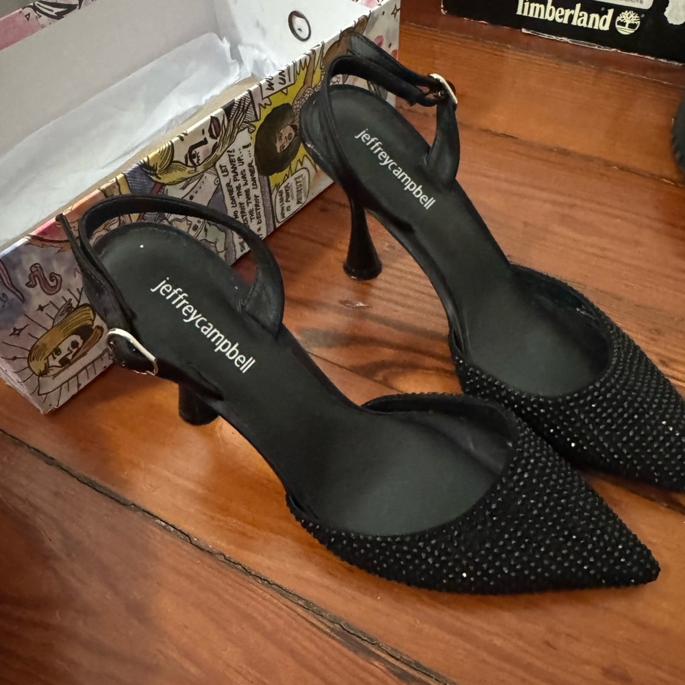 Jeffrey Campbell Black Studded Heels